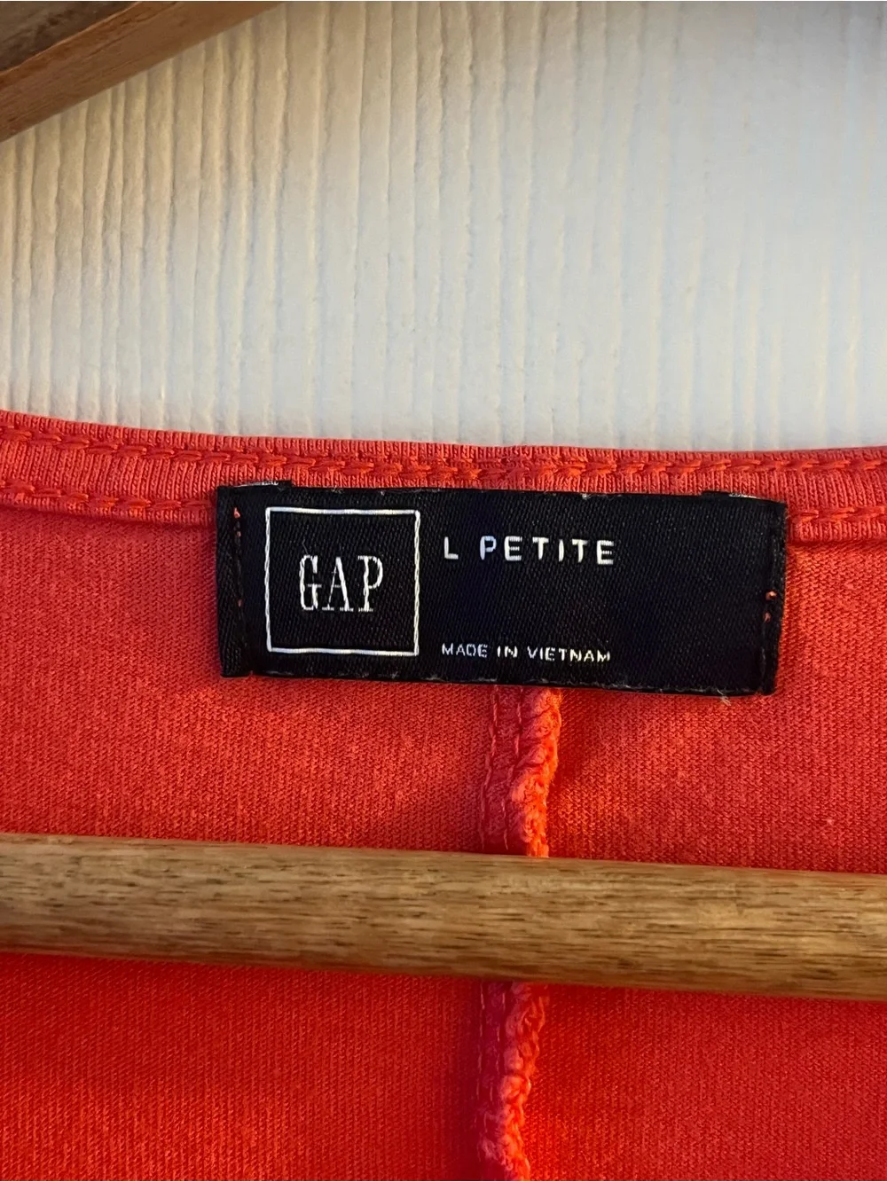 GAP Coral Colored Petite Swing T-Shirt Dress with Pockets